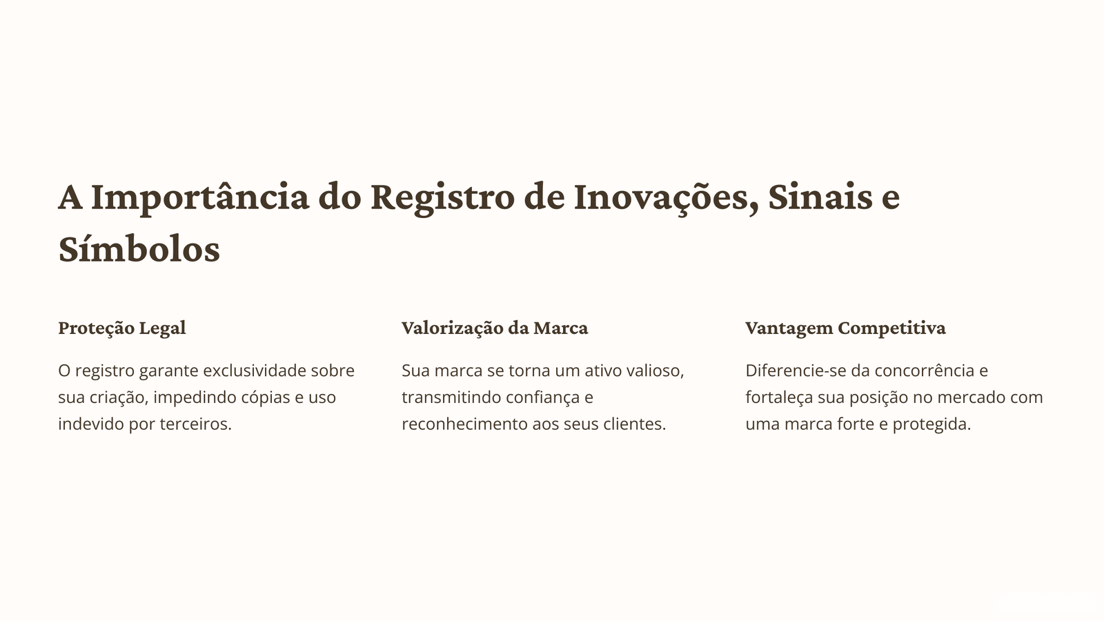 A importância do registro de inovações, sinais e símbolos