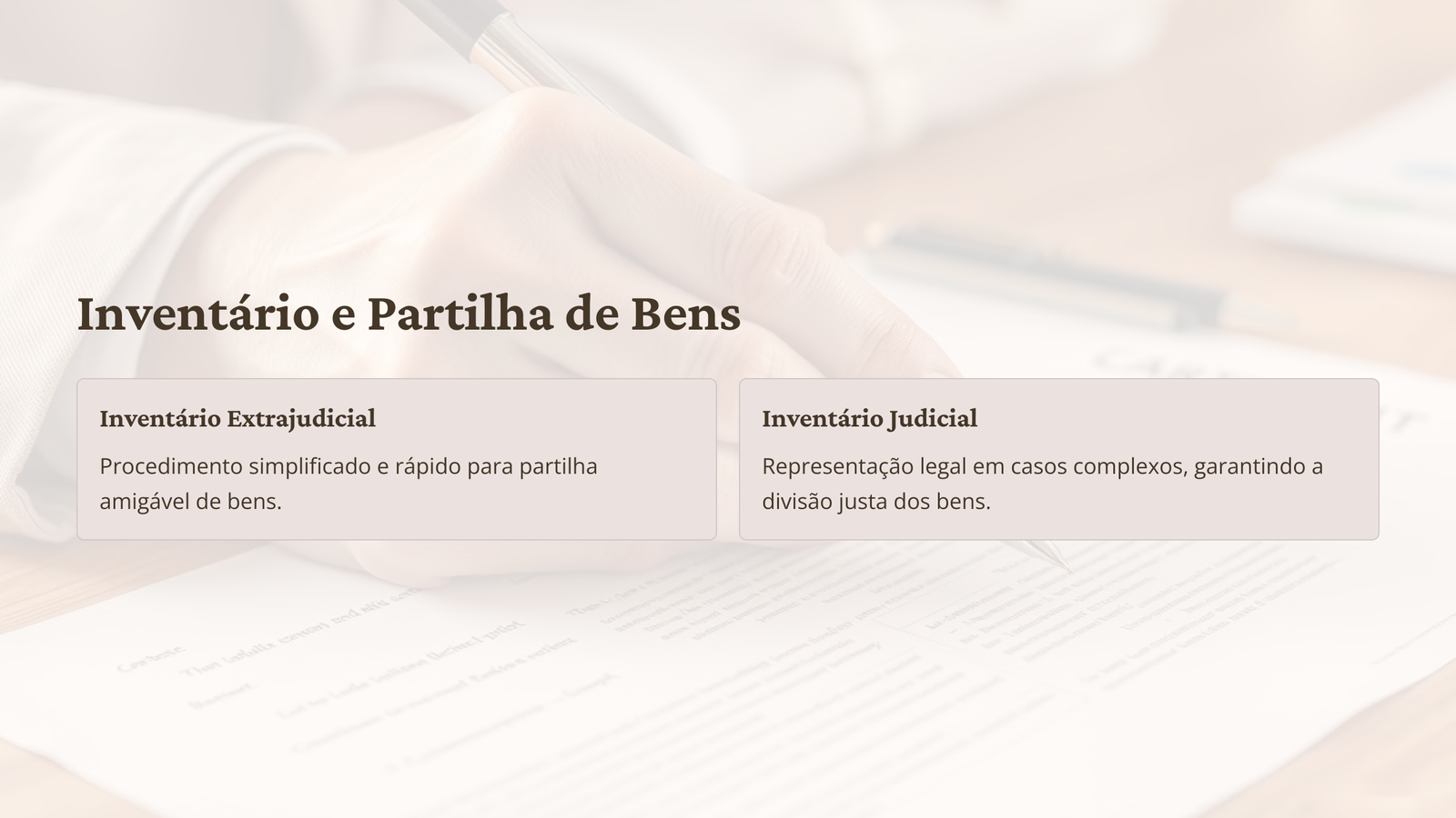 Inventário e partilha de bens