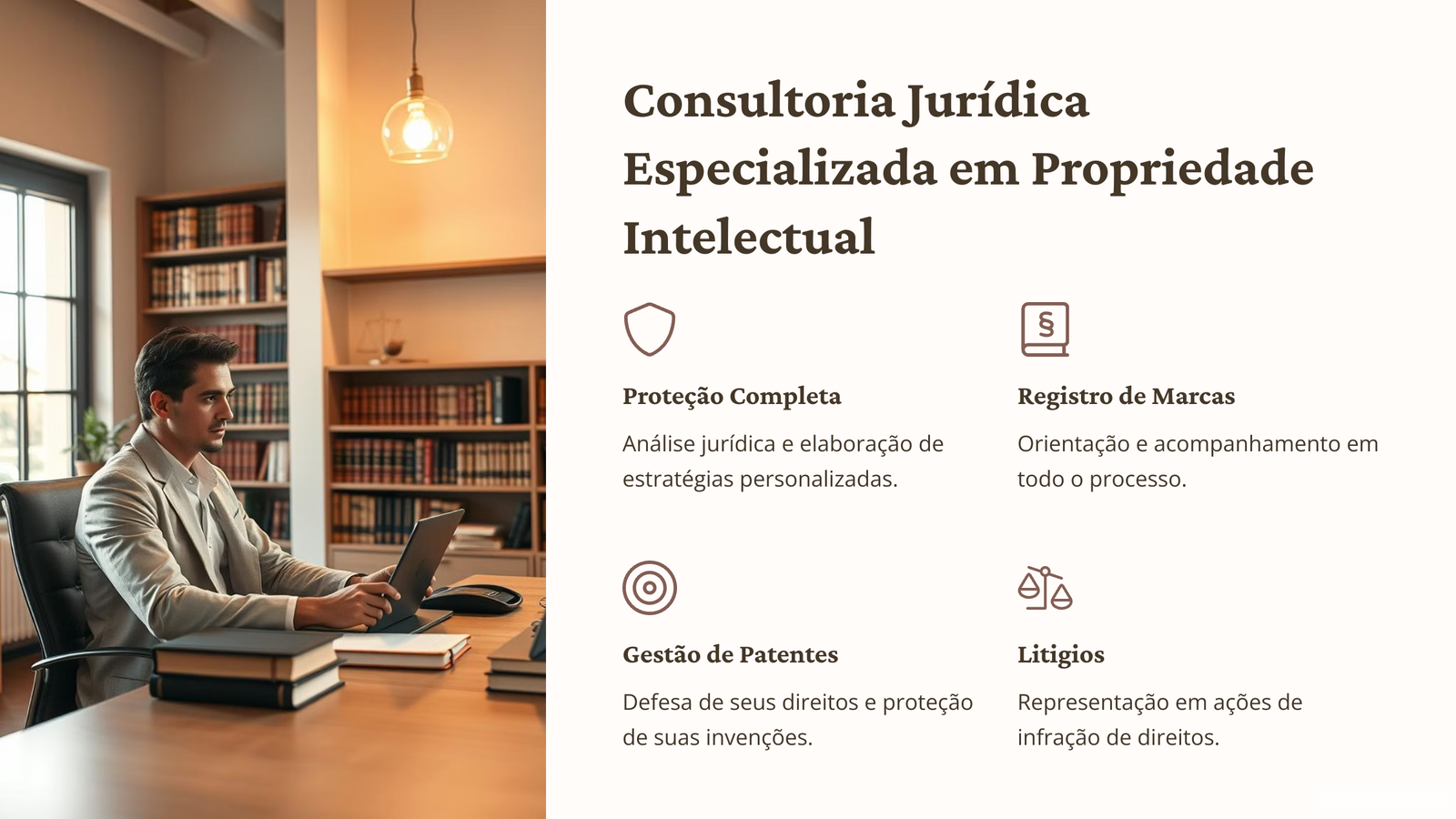 Consultoria jurídica especializada em propriedade intelectual