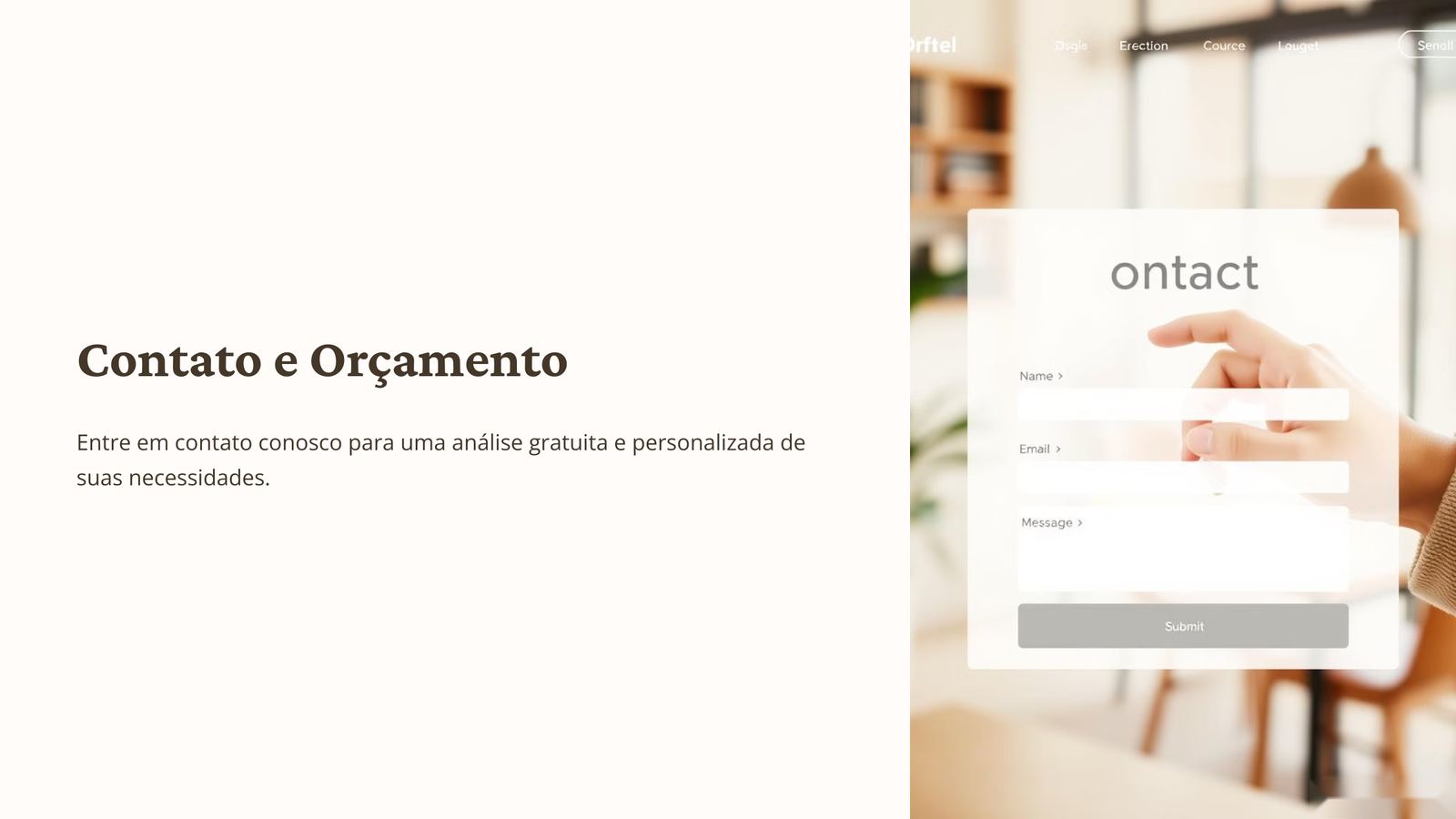 Contato e orçamento